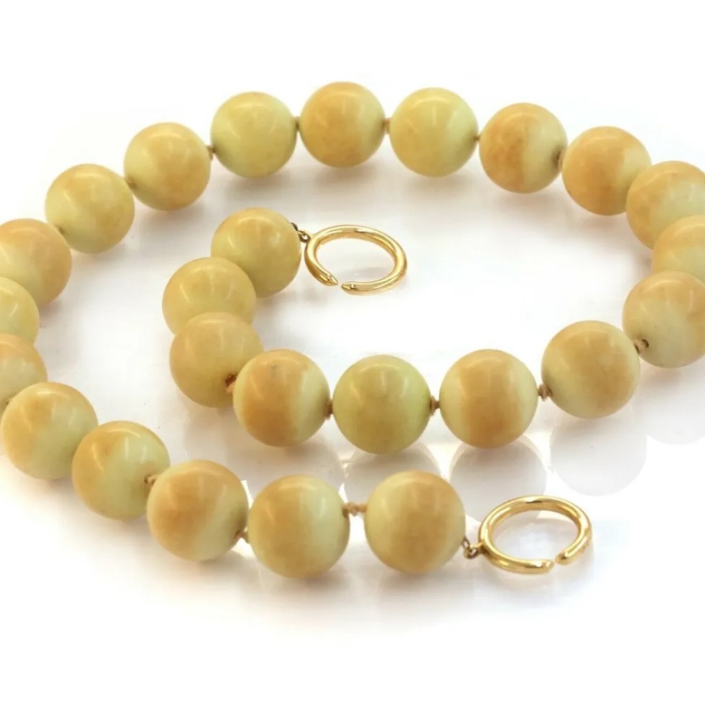 Tiffany & Co. 18k Gold Paloma Picasso Scolecite Beads Necklace